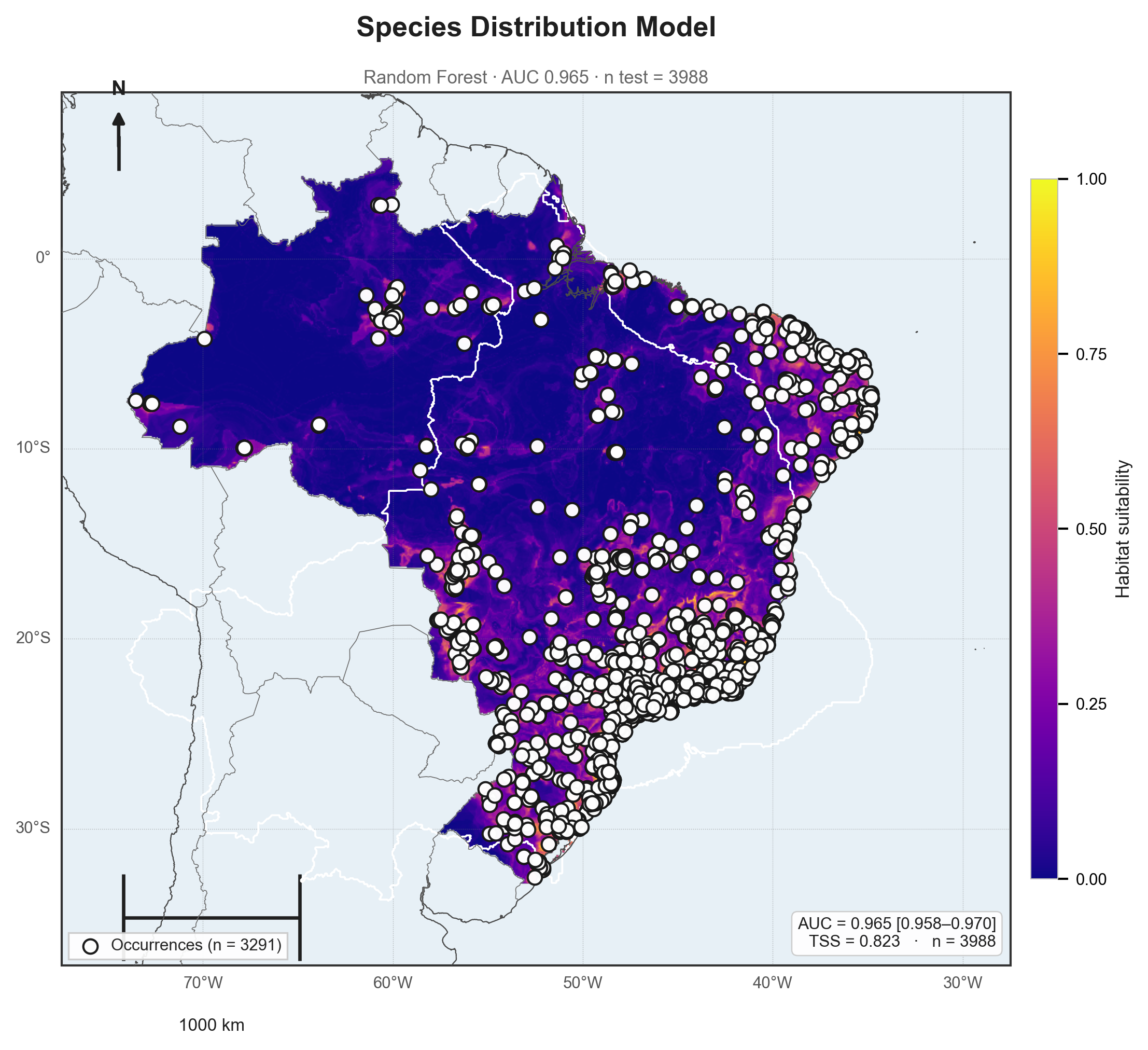 Species distribution map